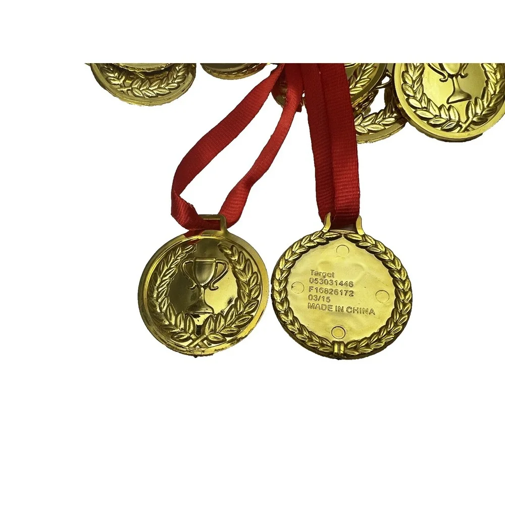 20 Pack Gold Cup‎ Medals Sports Awards with Neck Ribbon, 1 1/2 Inch